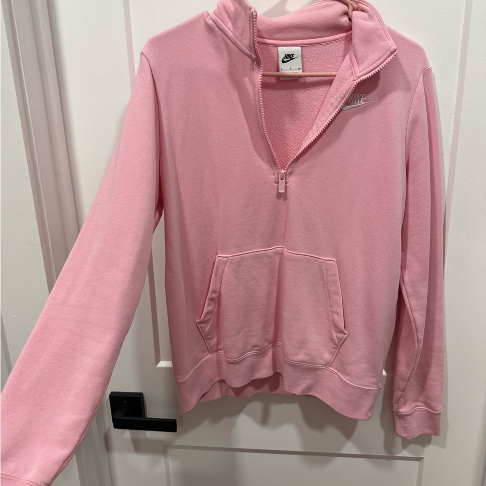 Nike Pink Pullover with Half-Zip size small